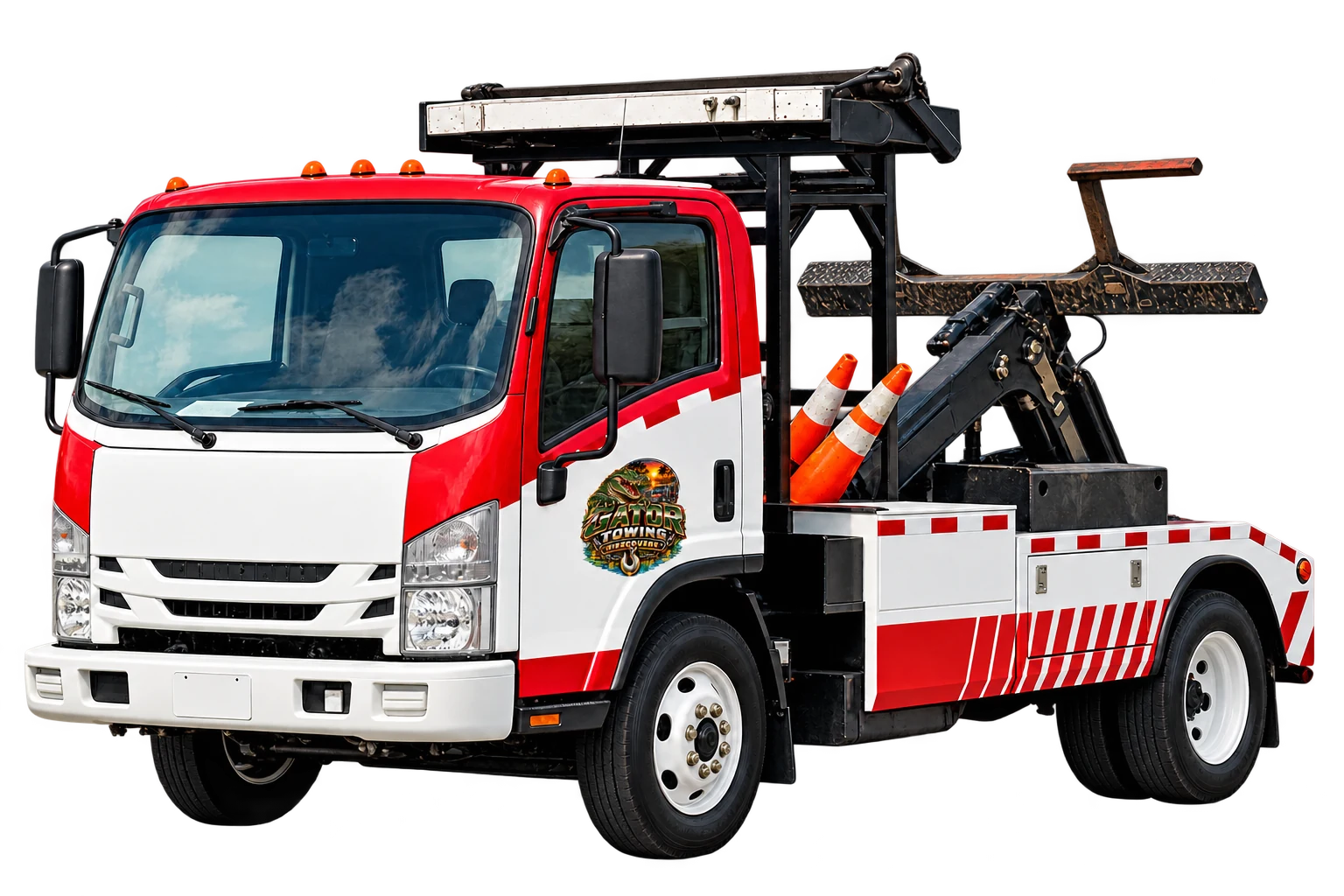 Gator recovery truck with small door decal